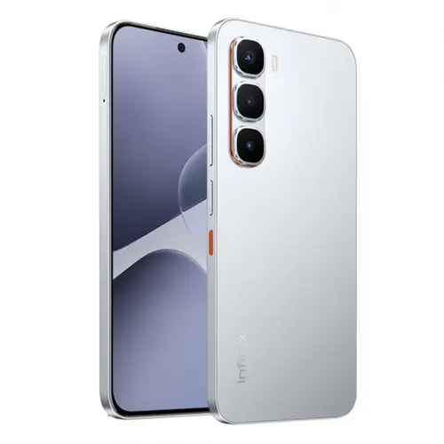 infinix hot 60 pro Titanium Silver side look