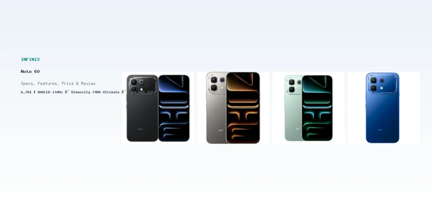 Infinix Note 60 specs features price and review banner