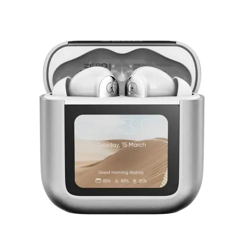 Zero Display Earbuds Metallic White color earbuds specs and price